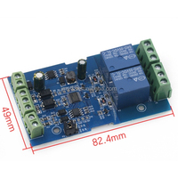 Módulo de relé de 2 canales, 5V, interruptor de entrada/salida, comunicación serie RS485/TTL, placa Modbus Rtu