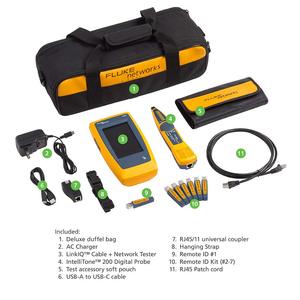 Kit de test de câbles réseau Fluke Networks LinkIQ, analyseur Ethernet, écran LCD 4,3 pouces, alimenté par batterie, jaune - Product Image 4