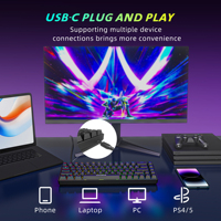 Teclado Mecánico para Juegos FIFINE GK1 de 68 Teclas con Interruptores Rojos, Hot-Swap, NKRO Completo, 1000Hz, RGB, Macro Integrado, USB-C para PC y Laptop