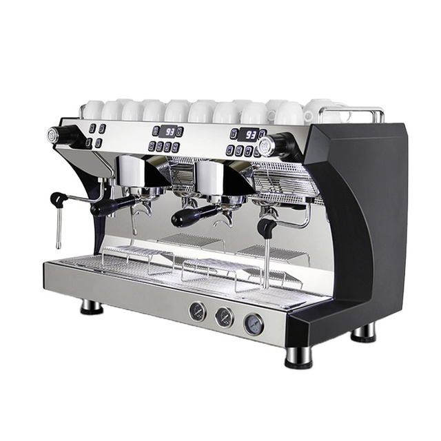 Italian 2 Groups Professional American Coffee Make Cafetiere Semi Automatic Electric Espresso Coffee Machine Commercial