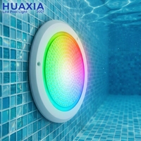 Lampe LED subaquatique Huaxia ABS Slim Flat 10W RGBW Wifi Tuya 12V pour piscine, montage mural