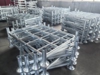 Palette en acier FD de qualité supérieure, étagère de stockage |   Conception de poteaux empilables Capacité de 1000 kg OEM pour la logistique d'entrepôt industriel