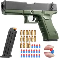 Übungen Körperliche Koordination von Kindern Dunkelgrün Soft Bullet Plastic Toy Guns Simuliert echtes manuelles Laden