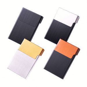 Étui à cigarettes en métal tendance pour la vente en gros, étui créatif avec clip à cigarettes et porte-cartes de visite à couvercle rabattable - Product Image 2