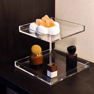 Customizable Factory-Designed Acrylic <strong>Tabletop</strong> <strong>Storage</strong> Rack Double Triple Layer for Cosmetics Perfume Bathroom Accessory <strong>Storage</strong> - Product Image 1