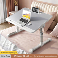 Bureau d'ordinateur pliable robuste, support pour ordinateur portable réglable en hauteur, table portable avec tiroir pour adultes et étudiants