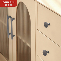 Oukali nouvelle version moderne mode meubles armoire poignée cuisine tiroir bureau Zinc noir tirer poignées