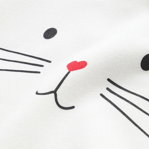 Korean Style Cat Print Hooded <b>Sweatshirt</b> Women <b>Long</b> Sleeve Thickened Cartoon Design Autumn Wear - Product Image 3