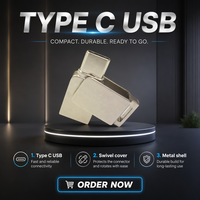 Clé USB 2 en 1 en métal Micro USB OTG + USB 2.0 8 Go-512 Go pour téléphone Android, tablette, PC