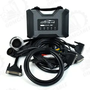 Super mb pro m6 diagnóstico de estrela sem fio, para benz com multiplexer + cabo lan + obd2 16pin, teste principal, cabo de carro, caminhão, ferramenta de diagnóstico