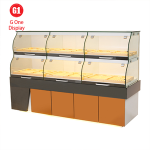 Comptoir de bar minimaliste de haute qualité G ONE personnalisé, durable, moderne, avec éclairage LED en verre, étanche, écologique, vitrine - Product Image 2