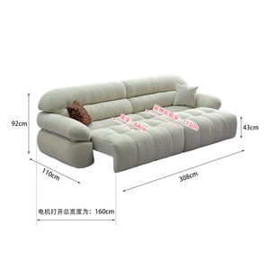 Canapé électrique multifonctionnel en cuir de luxe léger pour salon moderne, canapé intelligent de villa, canapé de cinéma italien - Product Image 6