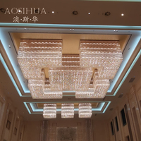 Personnalisé Moderne De Luxe Creative DIY Lustre En Cristal Ceilling Grande Lampe Suspendue Pour Hôtel Hall Projets Ingénierie Décor