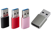 Adaptateur de connecteur USB A vers Type C en aluminium 3.1 mâle double face intégré