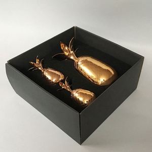 Gobelet en acier inoxydable plaqué cuivre avec support et couvercle, idéal pour les cocktails d'été ou comme cadeau original - Product Image 3