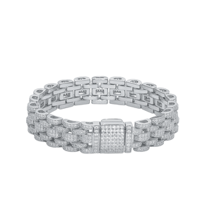 Premium Quality Moissanite Charm <b>Bracelet</b> Rhodium Plated <b>Silver</b> Luxury Jewelry Collection Women's Brilliant Cut Available Sale - Product Image 5