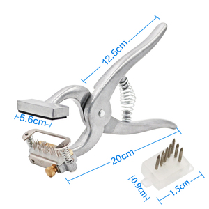Fournitures vétérinaires pour tatouage et pénétration cutanée des porcs, pinces de tatouage auriculaire pour petits animaux avec chiffres et lettres - Product Image 3