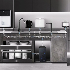 Purificateur d'<span class=keywords><strong>eau</strong></span> compact sans réservoir en plastique sous évier, osmose inverse 2600 GPD, haut débit, faible bruit, pour usage hôtelier et domestique avec UV et TDS - Product Image 4