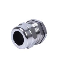 Presse-étoupe étanche en acier inoxydable 304, filetage métrique ou PG, joint de fixation métallique, connecteur d'étanchéité avec écrou de blocage M12 M20 PG7