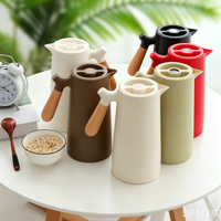 Thermos personnalisé 1L au design minimaliste scandinave avec intérieur en verre sous vide, vente en gros, grande capacité 1L pour boissons chaudes