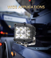 Faro LED Cubo 29W con Illuminazione Laterale e 140 LED °   Faro a fascio largo per camion fuoristrada/SUV/ATV
