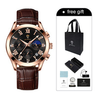 Montre homme GOHUOS 9801, date automatique, étanche, chronographe lumineux, mouvement à quartz, accessoires inclus, vente flash, montre-bracelet pour homme