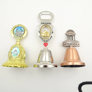 Hersteller Großhandel Metall Souvenir Craft Geschenk Logo Benutzer definierte 3D Zink legierung Metall Messing Weihnachten Abendessen Glocke Handglocken - Product Image 6