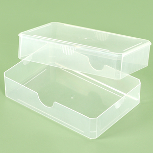 SUNSHING <b>Clear</b> Business Card Storage Box Lightweight Trading Card Plastic Case Holder Blank Playing Card Deck <b>Boxes</b> with Lids - Product Image 3