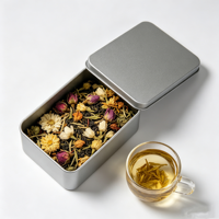 Boîte à thé en métal écologique et recyclable, vide, rectangulaire, pour le stockage de thé parfumé, café et herbes – Fournisseur