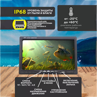 Kamera Pancing Bawah Air EYEWA 7'' HD 720P IP68 Tahan Air untuk Memancing di Es dengan Pencari Ikan dan Baterai Li-ion 10000 mAh Fitur IR untuk Penglihatan dalam Gelap
