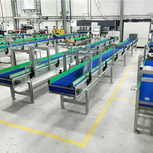 Yüksek kalite mavi gıda sınıfı pürüzsüz PU PVC bant konveyör beyaz kauçuk ilaç sanayi tıbbi ekipman ayarlanabilir hız yeni - Product Image 1