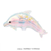 Ballons en feuille irisée en forme d'animaux marins (crabe, dauphin, queue de sirène, coquillage) pour la décoration de fêtes d'anniversaire d'enfants, de baby shower et de fêtes d'été sur la plage