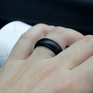 Amiee Wholesale Soft Stepped Edge <strong>Rubber</strong> Silicone Safety Bands <strong>Rings</strong> <strong>Men</strong> - Product Image 3