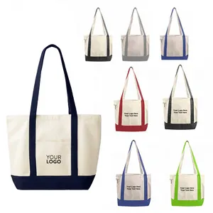 Großhandel bedruckbare Verpackung kleiner großer Baumwoll-Canvas-Tote-Beutel benutzerdefinierte Canvas-Tote-Beutel mit individuell bedrucktem Logo