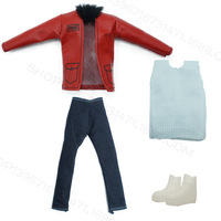 Nouvelle poupée mini 6 points 2024, jouet petit ami, vêtements d'hiver en fourrure pour homme, pull, mode, poupée garçon 30 cm, prince, échelle 1:12