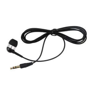 High Quality Cheap 3.5mm Single Side Mono Wire In Earphone Earbuds Universal Earphone Headset For Mobile Phone Computer MP3