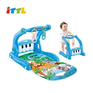 ITTL बच्चे प्रवृत्ति खिलौना बिजली 1 में 2 पियानो फिटनेस फ्रेम गाड़ी बच्चे वॉकर खिलौना प्रकाश संगीत के साथ