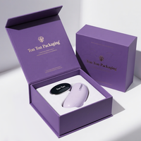 Boîte magnétique personnalisée et boîte cadeau violette pour appareil de beauté, impression sur papier métallisé violet