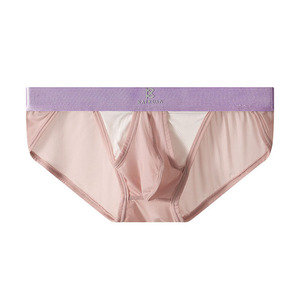 Low-Rise Ice Silk Breathable Solid <strong>Men</strong> Underwear <strong>Brief</strong> with Open Penis <strong>Pouch</strong> Comfortable Seamless Panties for <strong>Men</strong> - Product Image 3