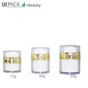 Luxo cosméticos recipiente vácuo creme frasco 15ml 30ml 50ml airless bomba frascos para loção facial embalagem