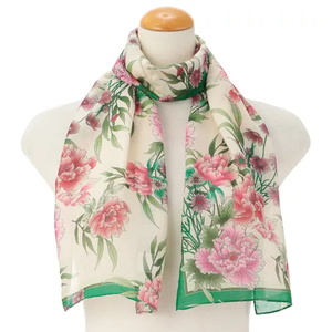 Oferta Especial 2026 Nuevo Pañuelo Floral para Mujer, Chal, Pañuelo para la Cabeza, Suave, Grande 20*140CM, Poliéster Pintado a Mano, Transpirable y Ligero - Product Image 4