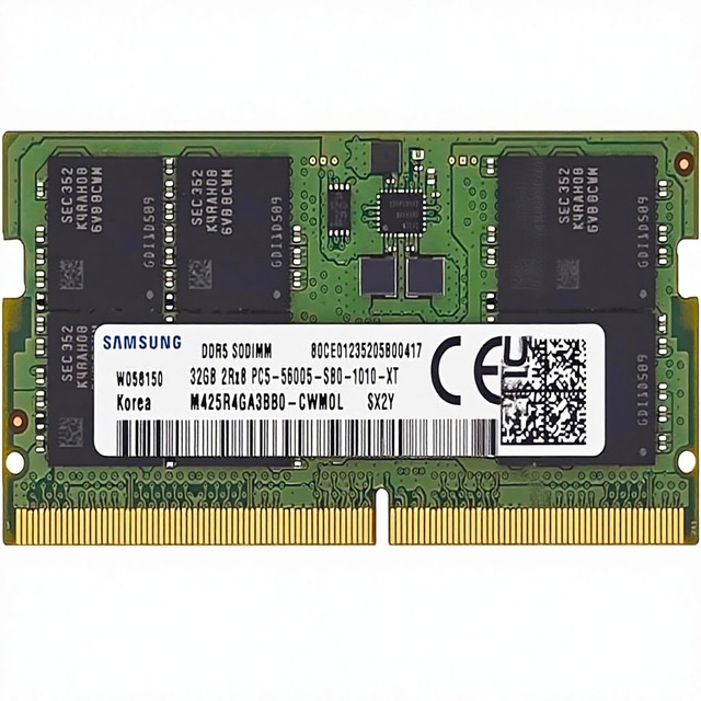 Sam 32GB DDR5 5600MHz PC5-44800 CL46 SODIMM 2Rx8 Dual Rank 1.1V 262-Pin Laptop RAM in Stock M425R4GA3BB0-CWM