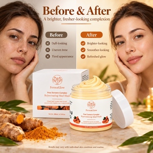 Mascarilla Facial de Arcilla de Cúrcuma Fermentada, Iluminadora, Limpiadora Profunda, Desintoxicante de Poros, Antioxidante, Renovadora de la Piel Opaca, Rejuvenecedora - Product Image 3