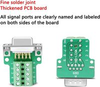 Conector de ruptura hembra Aismartlink DB9, DB9 sin soldadura RS232 serie a puerto de 9 pines adaptador de terminal Placa de ruptura