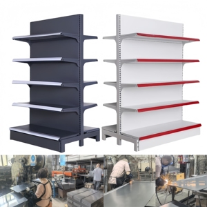 Estante de supermercado de servicio pesado de un solo lado ajustable más buscado Estantes de tienda de metal/acero de Servicio Ligero para tiendas minoristas - Product Image 2