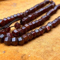 Vente en gros de perles d'agate rouge ancienne en forme de petite colonne perles d'agate rouge perles de pierre en vrac perle d'anneau