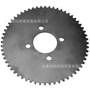 Piñón de cadena de rodillos de acero de 60 dientes Zhen Nirui, serie 35, orificio de 20 mm para reparación de minibicicletas - Product Image 4