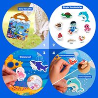 Livre d'autocollants réutilisables en gelée, jouets éducatifs pour la maternelle et la préscolaire, livre d'activités avec autocollants, jouets éducatifs silencieux pour enfants