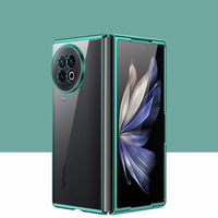 Casing HP Lipat Transparan Premium Full Cover Electroplate PC untuk VIVO X FOLD 2
