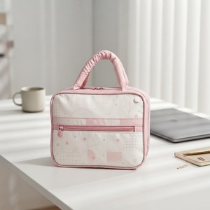 Borsa da viaggio portatile multifunzionale a strati, grande capacità, colore a contrasto, per articoli da toeletta - Product Image 4